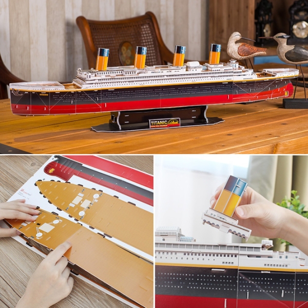 Puzzle 3D CubicFun Titanic (T4011h) Numărul de piese: 12, V&acirc;rsta recomandată: 3+ photo 4