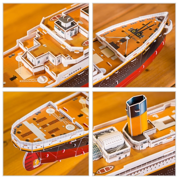 Puzzle 3D CubicFun Titanic (T4011h) Numărul de piese: 12, V&acirc;rsta recomandată: 3+ photo 5
