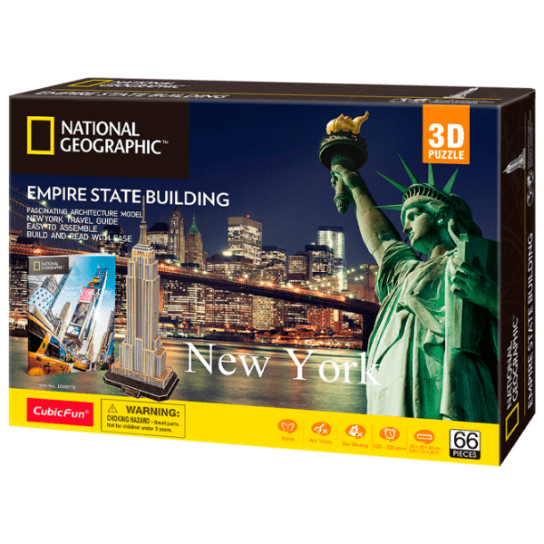 Пазл 3D CubicFun EMPIRE STATE BUILDING (DS0977h) Количество деталей: 55, Рекомендуемый возраст: 6+ photo 1