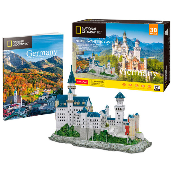 Пазл 3D CubicFun NEUSCHWANSTEIN CASTLE (DS0990h) Количество деталей: 121, Рекомендуемый возраст: 6+ photo 2