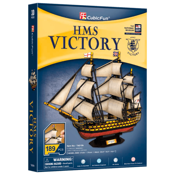 Puzzle 3D CubicFun HMS Victory (T4019h) Numărul de piese: 189, V&acirc;rsta recomandată: 6+ photo 1