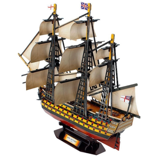 Puzzle 3D CubicFun HMS Victory (T4019h) Numărul de piese: 189, V&acirc;rsta recomandată: 6+ photo 4