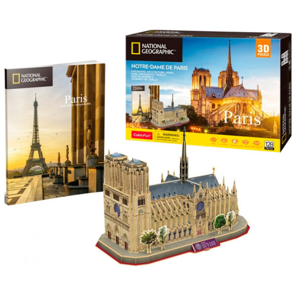 Puzzle 3D CubicFun PUZZLE NOTRE DAM DE PARIS (DS0986h) Numărul de piese: 128, V&acirc;rsta recomandată: 6+ photo 2