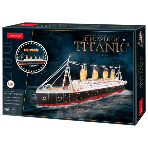 Пазл 3D CubicFun Titanic (Led) (L521h) Количество деталей: 266, Рекомендуемый возраст: 6+ photo 1
