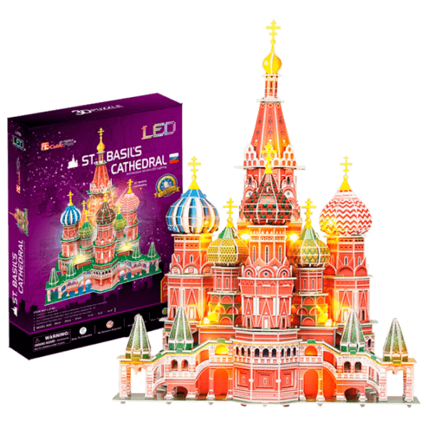 Пазл 3D CubicFun St. Basils Cathedral LED (L519h) Количество деталей: 224, Рекомендуемый возраст: 6+ photo 1