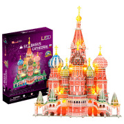 Пазл 3D CubicFun St. Basils Cathedral LED (L519h) Количество деталей: 224, Рекомендуемый возраст: 6+