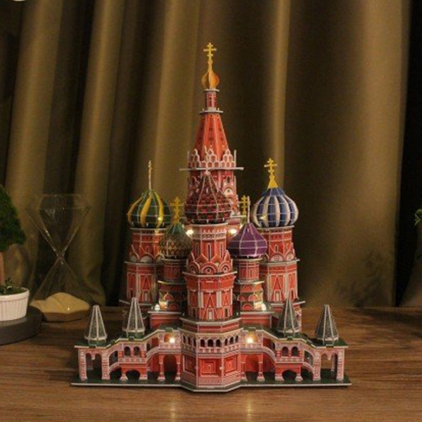 Пазл 3D CubicFun St. Basils Cathedral LED (L519h) Количество деталей: 224, Рекомендуемый возраст: 6+ photo 7