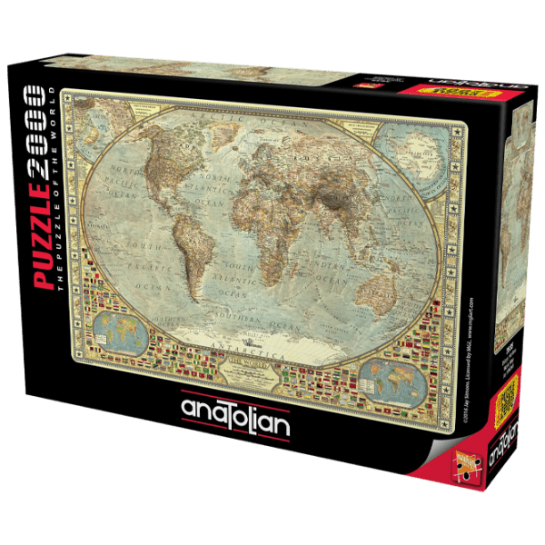 Пазл 2D Anatolian World Map (A3935) Количество деталей: 2000, Рекомендуемый возраст: 12+ photo 1