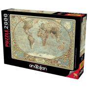 Пазл 2D Anatolian World Map (A3935) Количество деталей: 2000, Рекомендуемый возраст: 12+