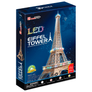Пазл 3D CubicFun Eiffel Tower LED (L091h) Количество деталей: 82, Рекомендуемый возраст: 6+