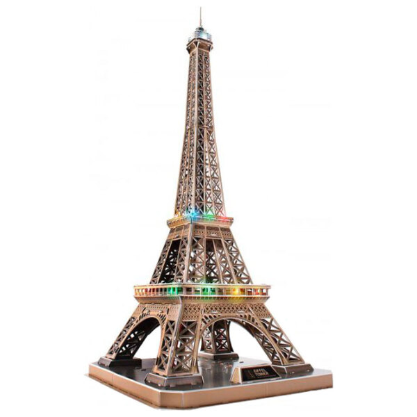 Puzzle 3D CubicFun Eiffel Tower LED (L091h) Numărul de piese: 82, V&acirc;rsta recomandată: 6+ photo 3