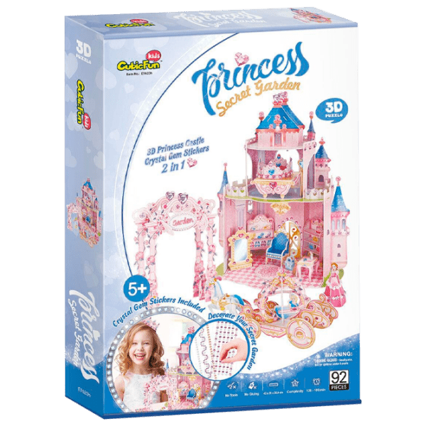 Puzzle 3D CubicFun PRINCESS SECRET GARDEN (E1623h) Numărul de piese: 92, V&acirc;rsta recomandată: 5+ photo 1