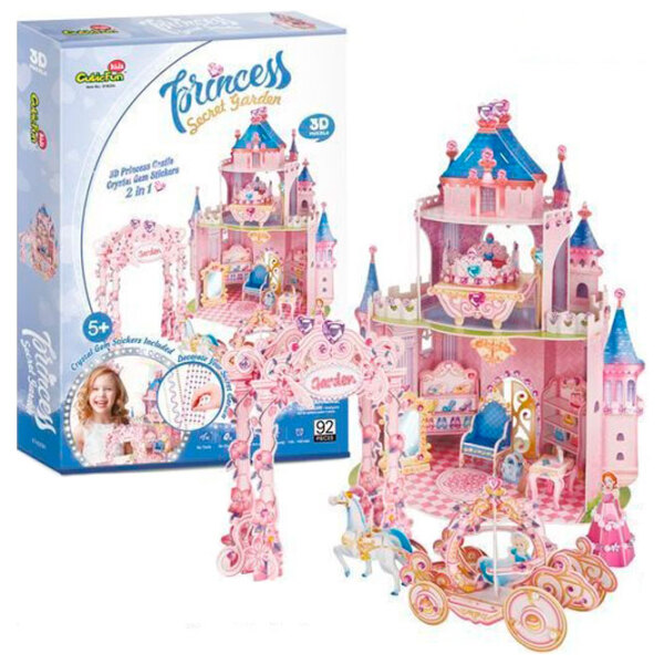 Puzzle 3D CubicFun PRINCESS SECRET GARDEN (E1623h) Numărul de piese: 92, V&acirc;rsta recomandată: 5+ photo 2