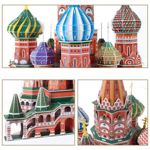 Puzzle 3D CubicFun St. Basils Cathedral (MC093h) Numărul de piese: 214, V&acirc;rsta recomandată: 6+ photo 5