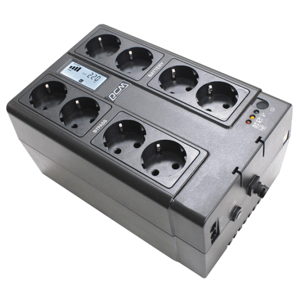 ИБП PowerCom CUB-650E (390/ 650) Черный  photo 1