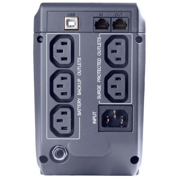 UPS PowerCom Imperial 625AP (375/ 625VA) Black  photo 5