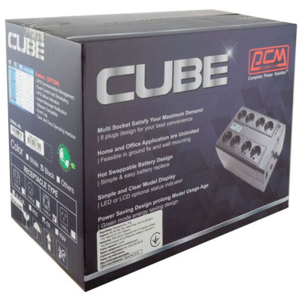 ИБП PowerCom CUB-1000E (550/ 1000) Черный  photo 5
