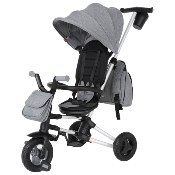 Triciclu Qplay Nova Plus Air Gray Aluminiu/ Pentru copii photo 1