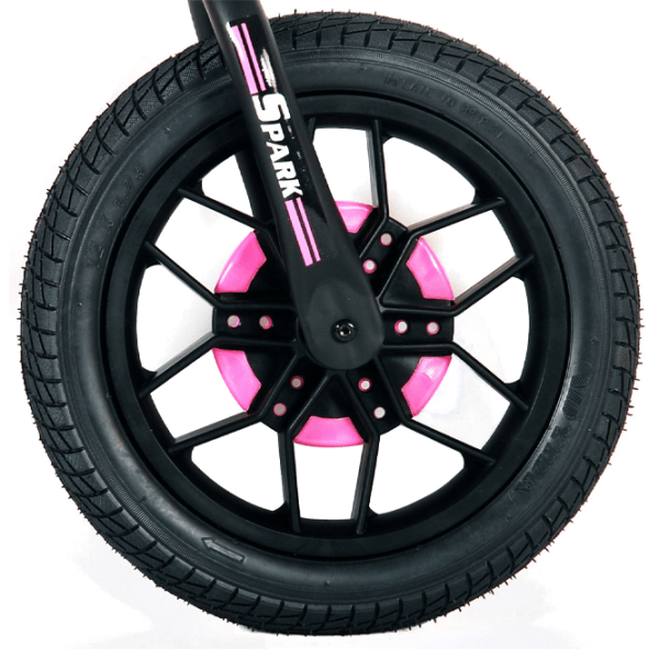 Bicicletă fără pedale Qplay Spark 12" Pink Black Oțel / Pentru copii photo 2