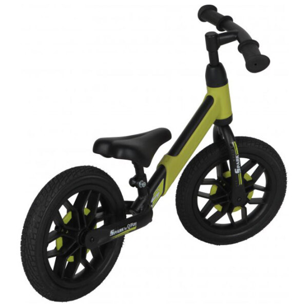 Bicicletă fără pedale Qplay Spark 12" Green Black Oțel / Pentru copii photo 1