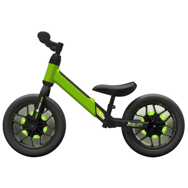 Bicicletă fără pedale Qplay Spark 12" Green Black Oțel / Pentru copii photo 2