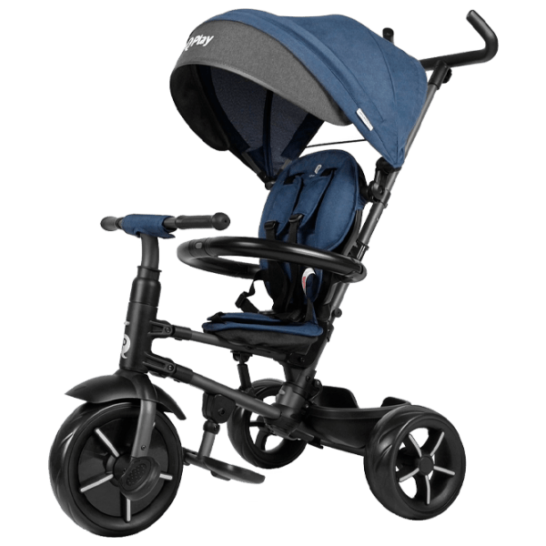 Triciclu Qplay Prime Blue Metal/ Pentru copii photo 1