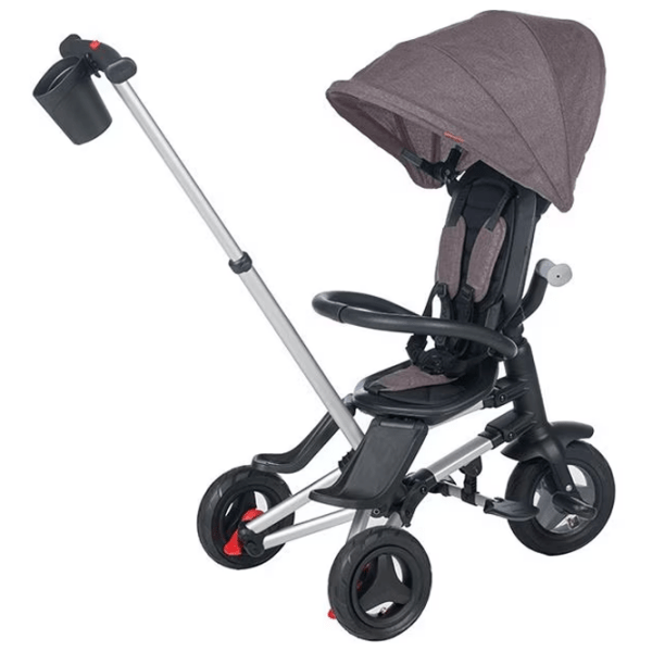 Triciclu Qplay Nova Air Black Metal/ Pentru copii photo 2