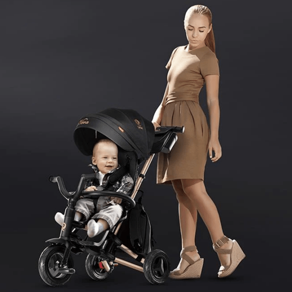 Triciclu Qplay Nova Plus Air Gold Aluminiu/ Pentru copii photo 5