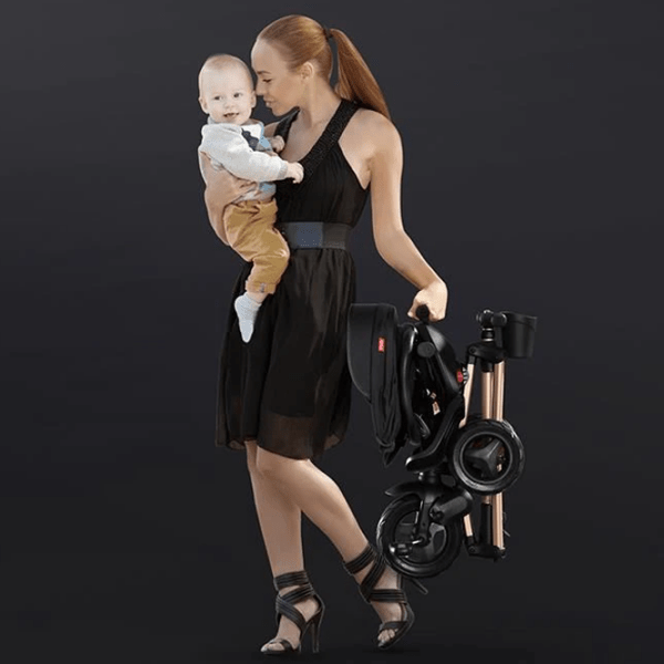 Triciclu Qplay Nova Plus Air Gold Aluminiu/ Pentru copii photo 7