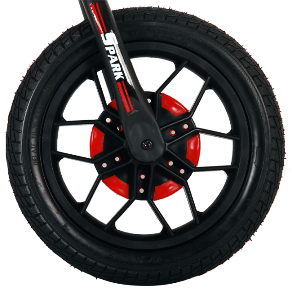 Bicicletă fără pedale Qplay Spark 12" Red Black Oțel / Pentru copii photo 3