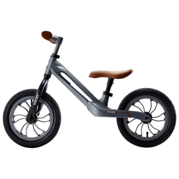 Bicicletă fără pedale Qplay Racer 12" Gray Brown Metal / Pentru copii photo 1