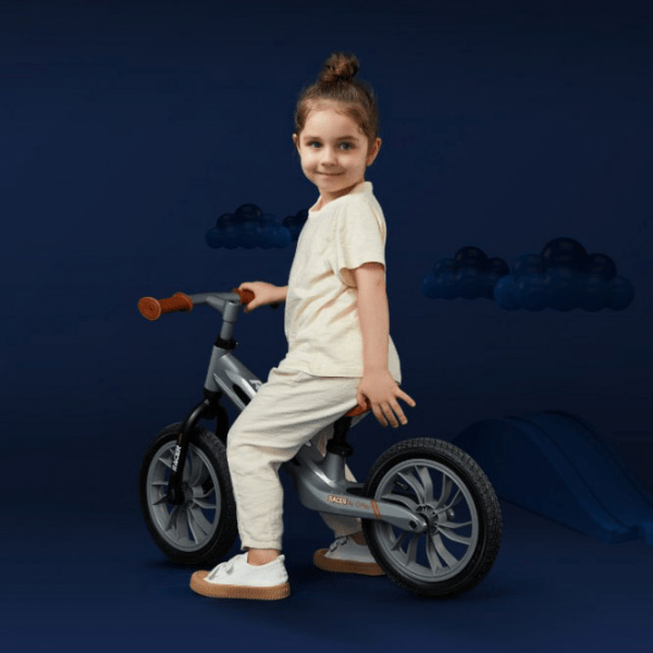 Bicicletă fără pedale Qplay Racer 12" Gray Brown Metal / Pentru copii photo 2