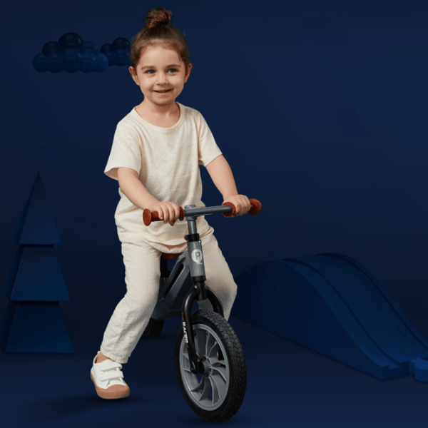 Bicicletă fără pedale Qplay Racer 12" Gray Brown Metal / Pentru copii photo 3