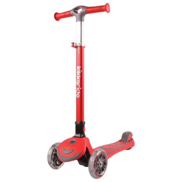 Детский трёхколёсный самокат Kikka Boo Leon (10645) Красный 3 года, 50 кг, Пластиковые с силиконом photo 1