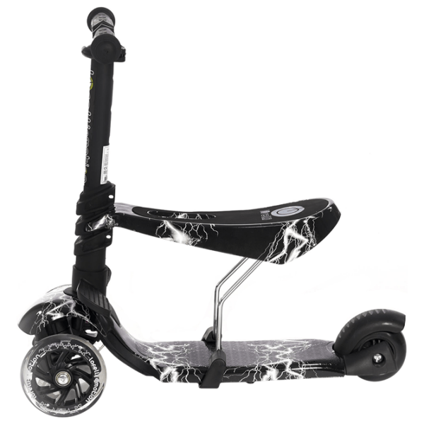 Детский трёхколёсный самокат Lorelli SMART (10390020015) Черный 3 года, 20 кг, Пластиковые с силиконом photo 2