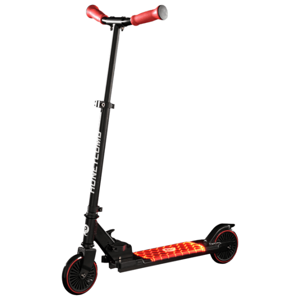 Trotinetă pentru copii cu două roți Qplay Honeycomb (185172) Red 5 ani, 50 kg, Din PU photo 1