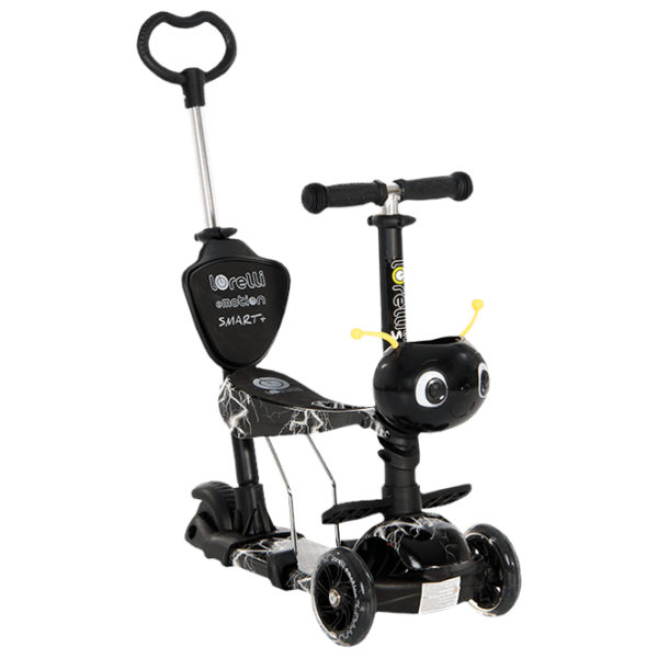Trotinetă pentru copii cu trei roți Lorelli Smart Plus (10390020015) Black 3 ani, 20 kg, Din plastic cu silicon photo 1