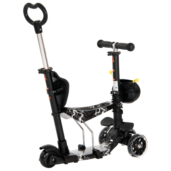 Trotinetă pentru copii cu trei roți Lorelli Smart Plus (10390020015) Black 3 ani, 20 kg, Din plastic cu silicon photo 3