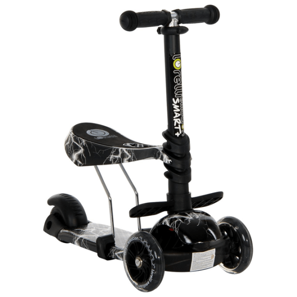 Trotinetă pentru copii cu trei roți Lorelli Smart Plus (10390020015) Black 3 ani, 20 kg, Din plastic cu silicon photo 5