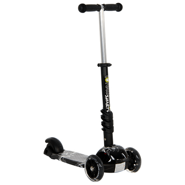 Trotinetă pentru copii cu trei roți Lorelli Smart Plus (10390020015) Black 3 ani, 20 kg, Din plastic cu silicon photo 6