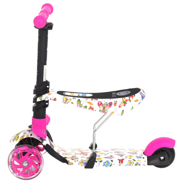 Детский трёхколёсный самокат Lorelli Smart (10390020011) Pink 3 года, 20 кг, Пластиковые с силиконом photo 2