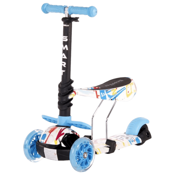 Trotinetă pentru copii cu trei roți Lorelli SMART (10390020003) Tracery 3 ani, 20 kg, Din plastic cu silicon photo 1