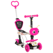Trotinetă pentru copii cu trei roți Lorelli Smart Plus (10390020011) Pink 3 ani, 20 kg, Din plastic cu silicon
