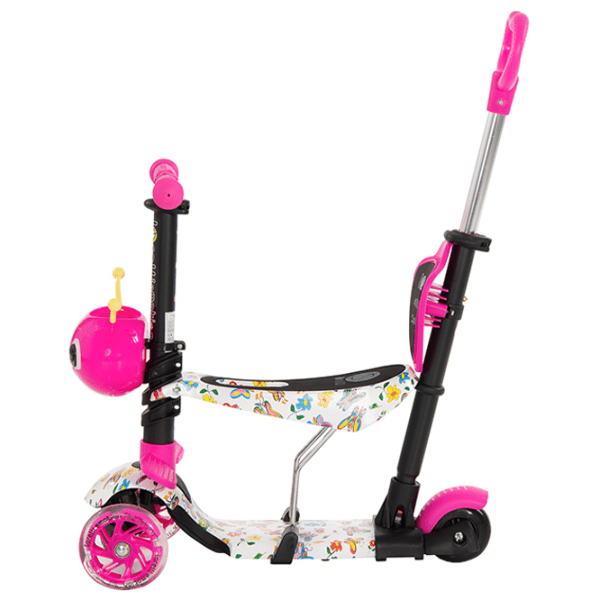 Trotinetă pentru copii cu trei roți Lorelli Smart Plus (10390020011) Pink 3 ani, 20 kg, Din plastic cu silicon photo 2