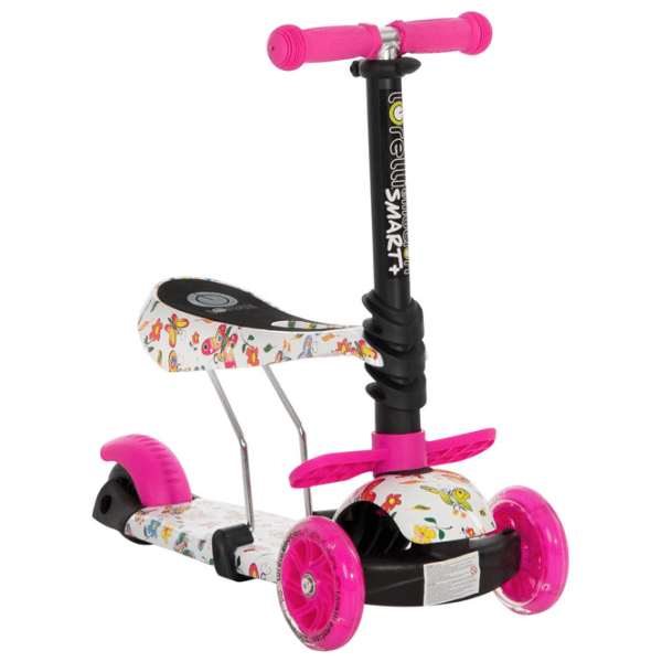 Trotinetă pentru copii cu trei roți Lorelli Smart Plus (10390020011) Pink 3 ani, 20 kg, Din plastic cu silicon photo 5