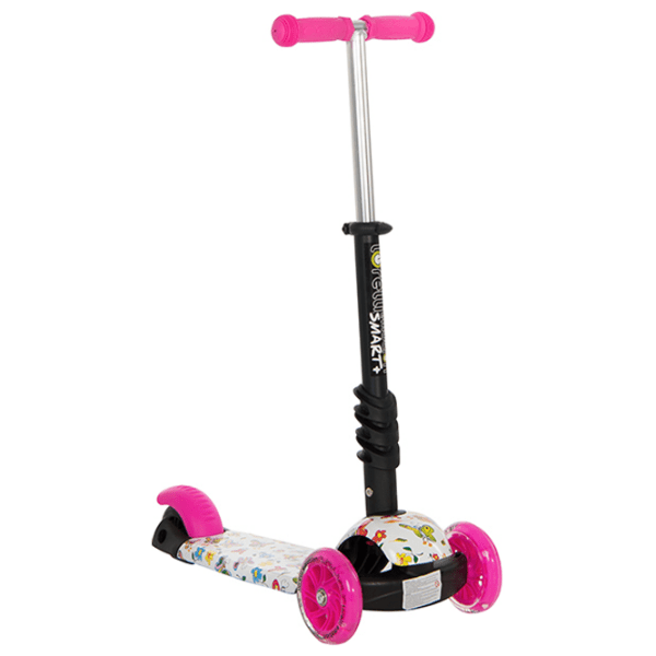 Trotinetă pentru copii cu trei roți Lorelli Smart Plus (10390020011) Pink 3 ani, 20 kg, Din plastic cu silicon photo 6