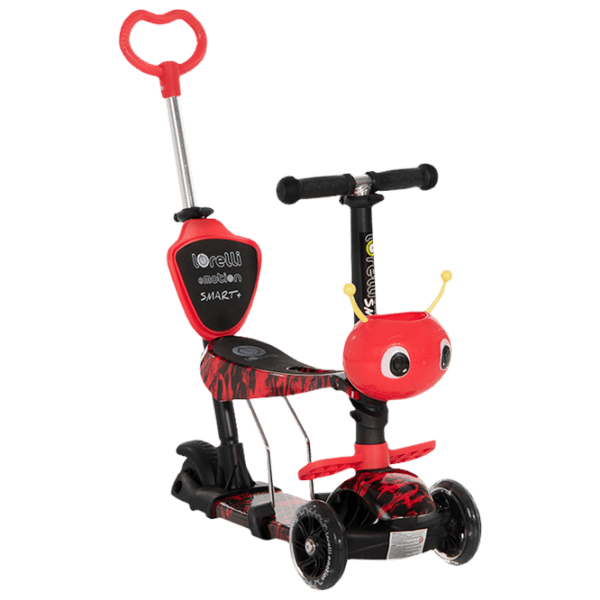 Trotinetă pentru copii cu trei roți Lorelli Smart Plus (10390020013) Red 3 ani, 20 kg, Din plastic cu silicon photo 1