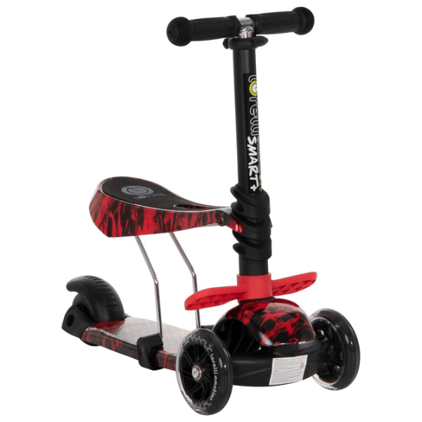 Trotinetă pentru copii cu trei roți Lorelli Smart Plus (10390020013) Red 3 ani, 20 kg, Din plastic cu silicon photo 5