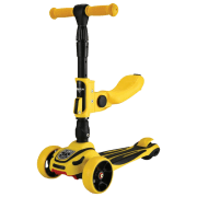 Детский трёхколёсный самокат Kikka Boo Roadster 3 in 1 2020 (10850) Желтый 18 месяцев, 25 кг, Пластиковые с силиконом