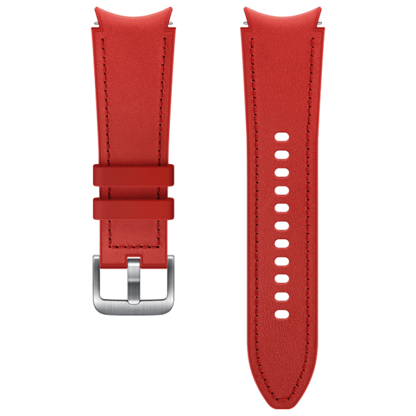 Curelușă Samsung Galaxy Watch 4 ET-SHR88SREG Red Silver Leather photo 1